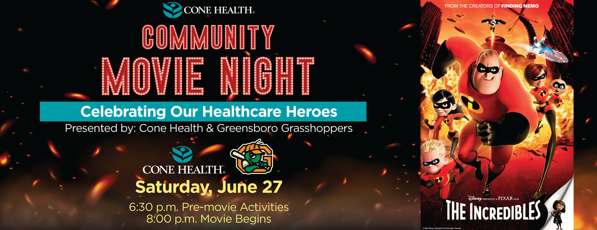 June 27: Cone Health Community Movie Night
